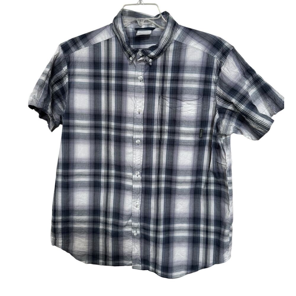 Columbia Button Down Shirt Regular Fit Plaid Mens Size Large Outdoor Lightweight